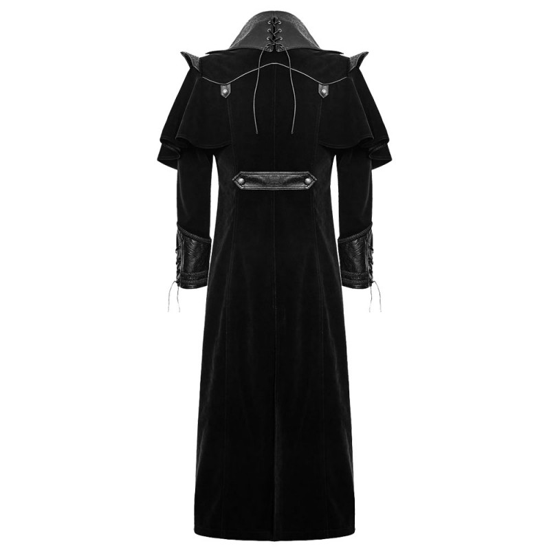 Mens Steampunk Gothic Coat Vtg Regency Highwayman Long coat